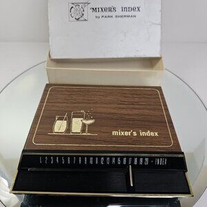 Park Sherman Mixer's Bar Drink Index in the Box MCM Good Clean Condition